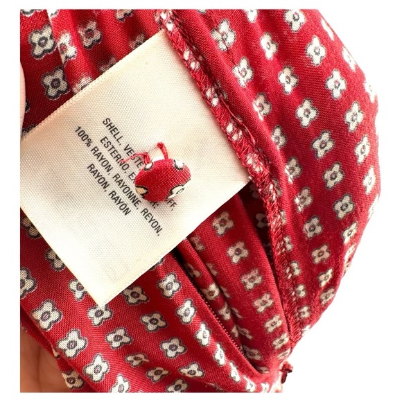 MAEVE | 6 Red Print Frida Mock Neck Jumpsuit Anthropologie - Picture 11 of 13